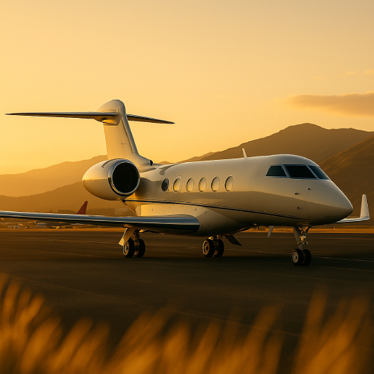 Private jet in Peru