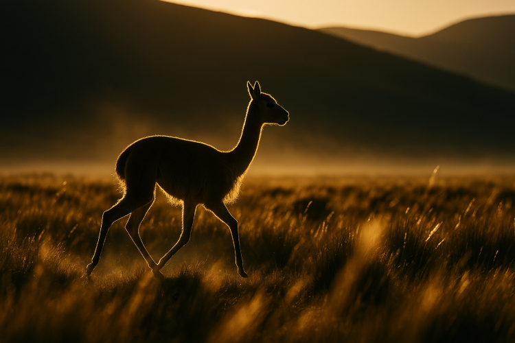 Vicuña in the Andes
